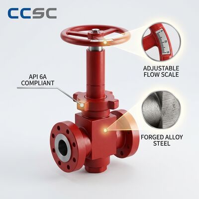 Hydraulic Actuated Adjustable Choke Valve API 6A Remote Flow Control 10000psi Fail Safe Position Feedback