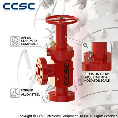Hydraulic Actuated Adjustable Choke Valve API 6A Remote Flow Control 10000psi Fail Safe Position Feedback