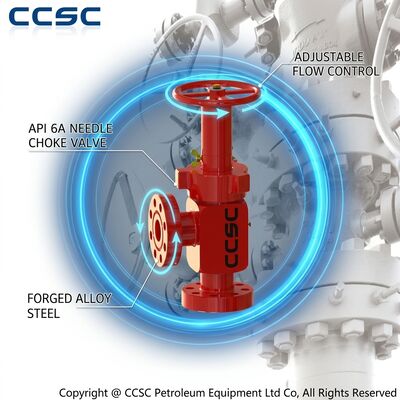 Tungsten Carbide Trim Adjustable Choke Valve Abrasive Sand Service API 6A 2 1/16 Inch 15000psi Corrosion Resistant