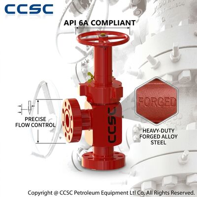 Tungsten Carbide Trim Adjustable Choke Valve Abrasive Sand Service API 6A 2 1/16 Inch 15000psi Corrosion Resistant