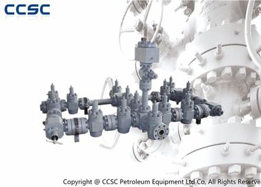 Oilfield Wellhead Choke Manifold 3-1/8&quot; 5000psi Weco Hammer Union With Two Flow Paths