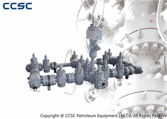 Choke manifold 3 1/16 inch 15000psi C/W 4 gate valves, 1 adjustable choke, 1 positive choke.